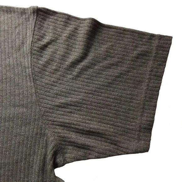 J. Ferrar Men’s Size XL Grey Ribbed Short Sleeve Crewneck Shirt - Picture 4 of 10